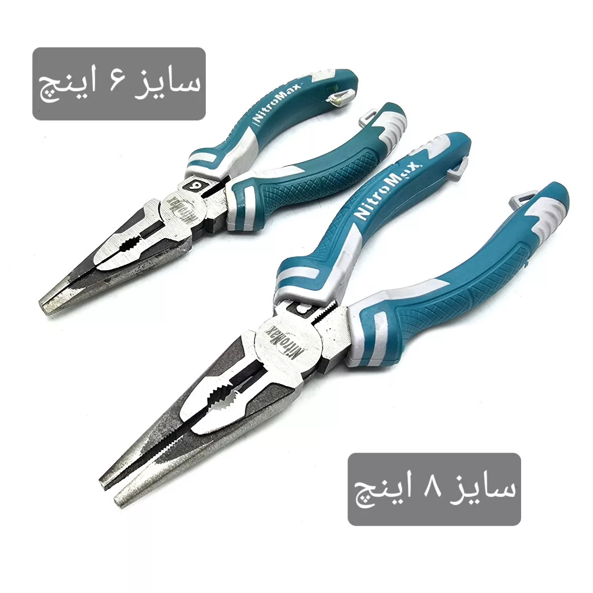 انبر دم باریک فولادی نیترومکس مدل NT-1054 سایز 8 اینچ