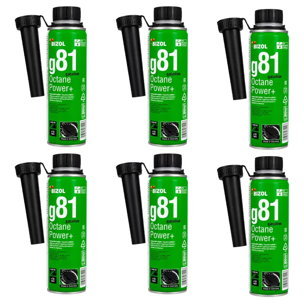 اکتان خودرو بنزینی بیزول مدل g81 حجم 300 میلی‌لیتر بسته 6 عددی