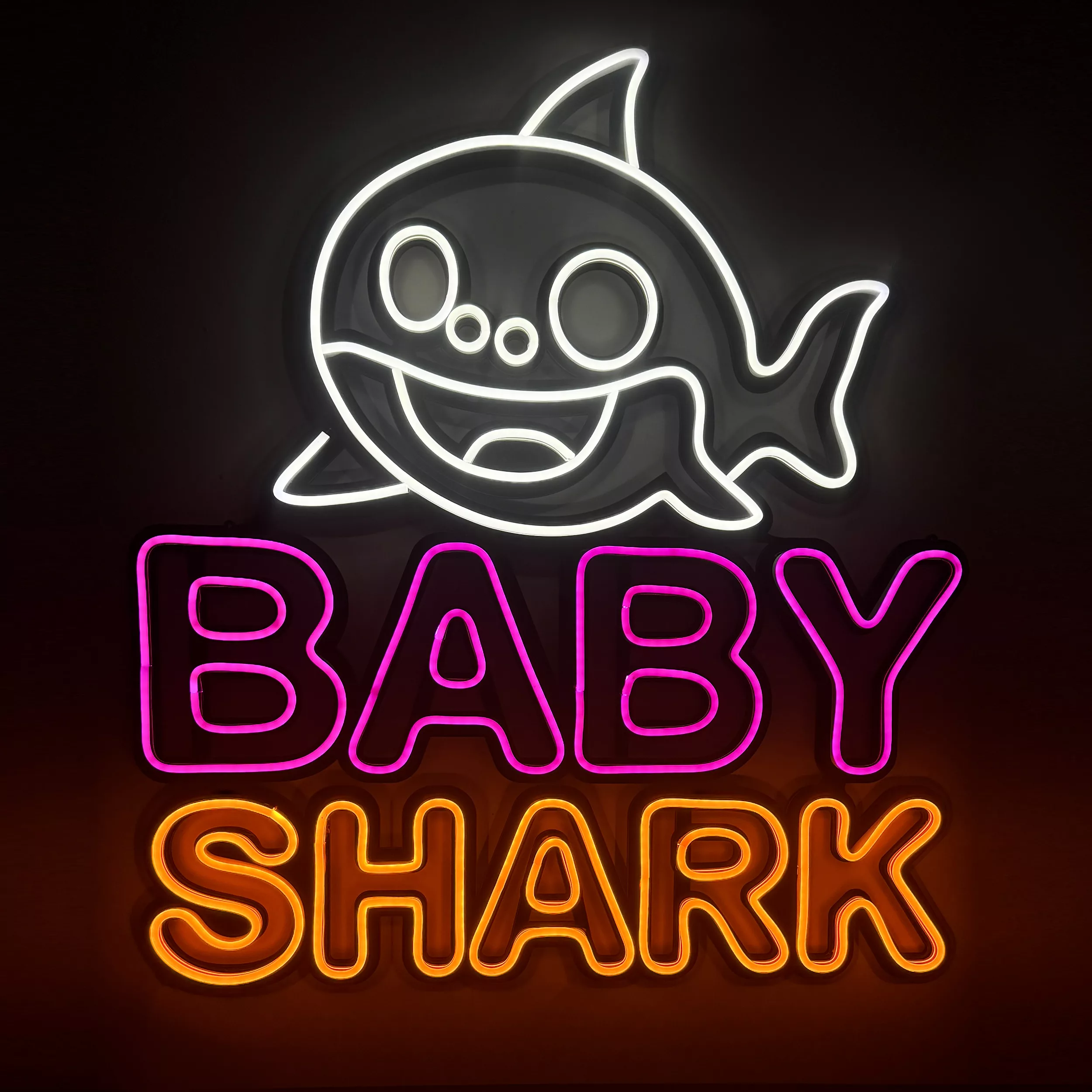 چراغ نئونی مدل baby shark چراغ نئونی مدل baby shark