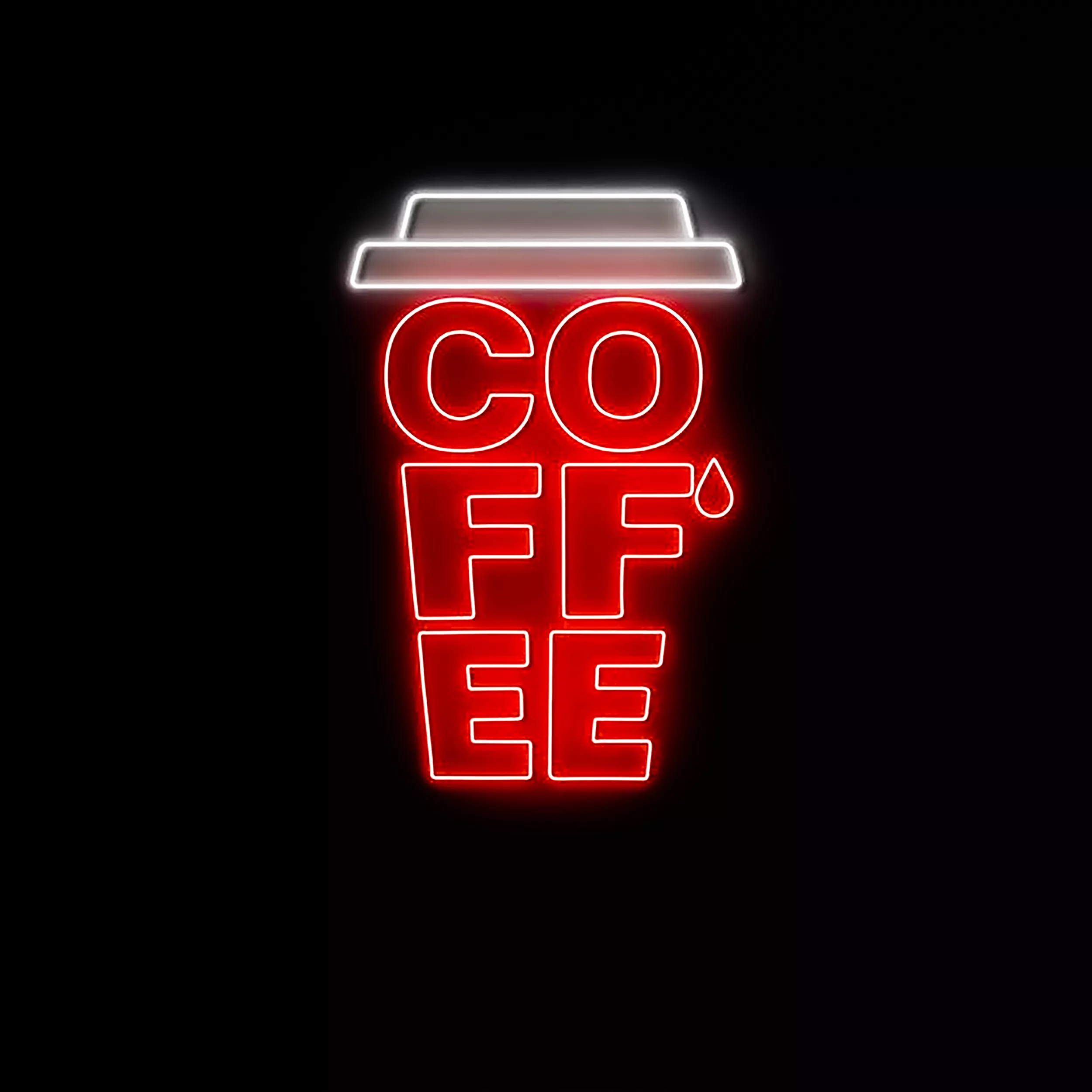 چراغ نئونی مدل coffee mug چراغ نئونی مدل coffee mug