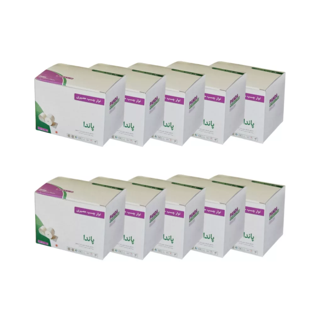 چسب پانسمان پاندا مدل حصیری سایز 10×10 مجموعه 10 عددی