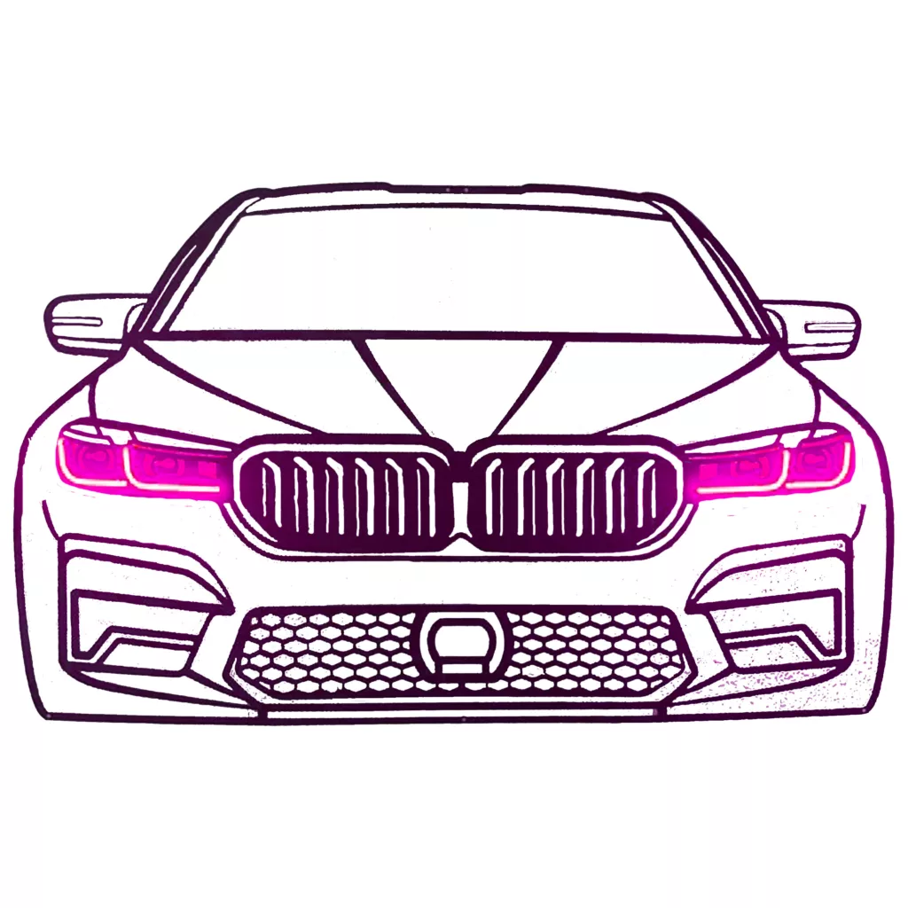 چراغ دیواری نئونی طرح ماشین bmw