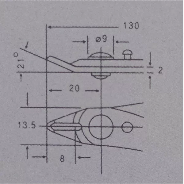 انبر کف چین پی سی اچ افسی مدل PC170 سایز 5 اینچ