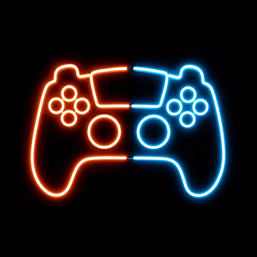 چراغ نئونی طرح دسته PlayStation کد GAMEPAD-2026