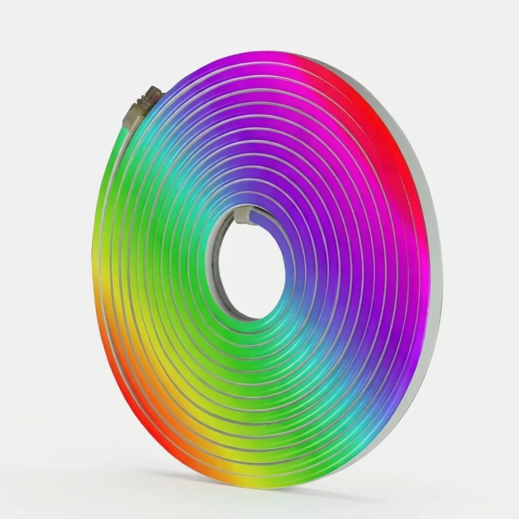 ریسه نئون فلکسی کد 12v RGB مدل سولو آآ مرکوری طول 1 متر