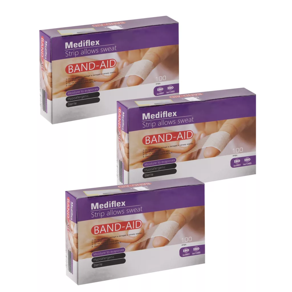 چسب زخم مدیفلکس مدل Aid03 سه بسته 100 عددی