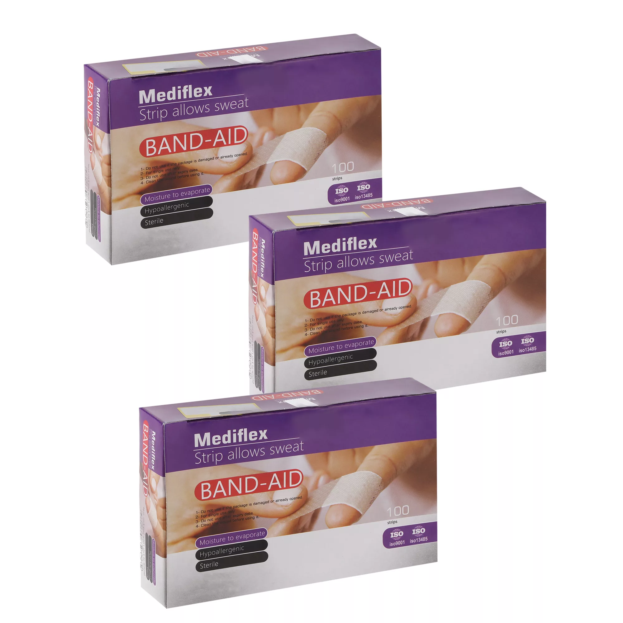 چسب زخم مدیفلکس مدل Aid03 سه بسته 100 عددی چسب زخم مدیفلکس مدل Aid03 سه بسته 100 عددی