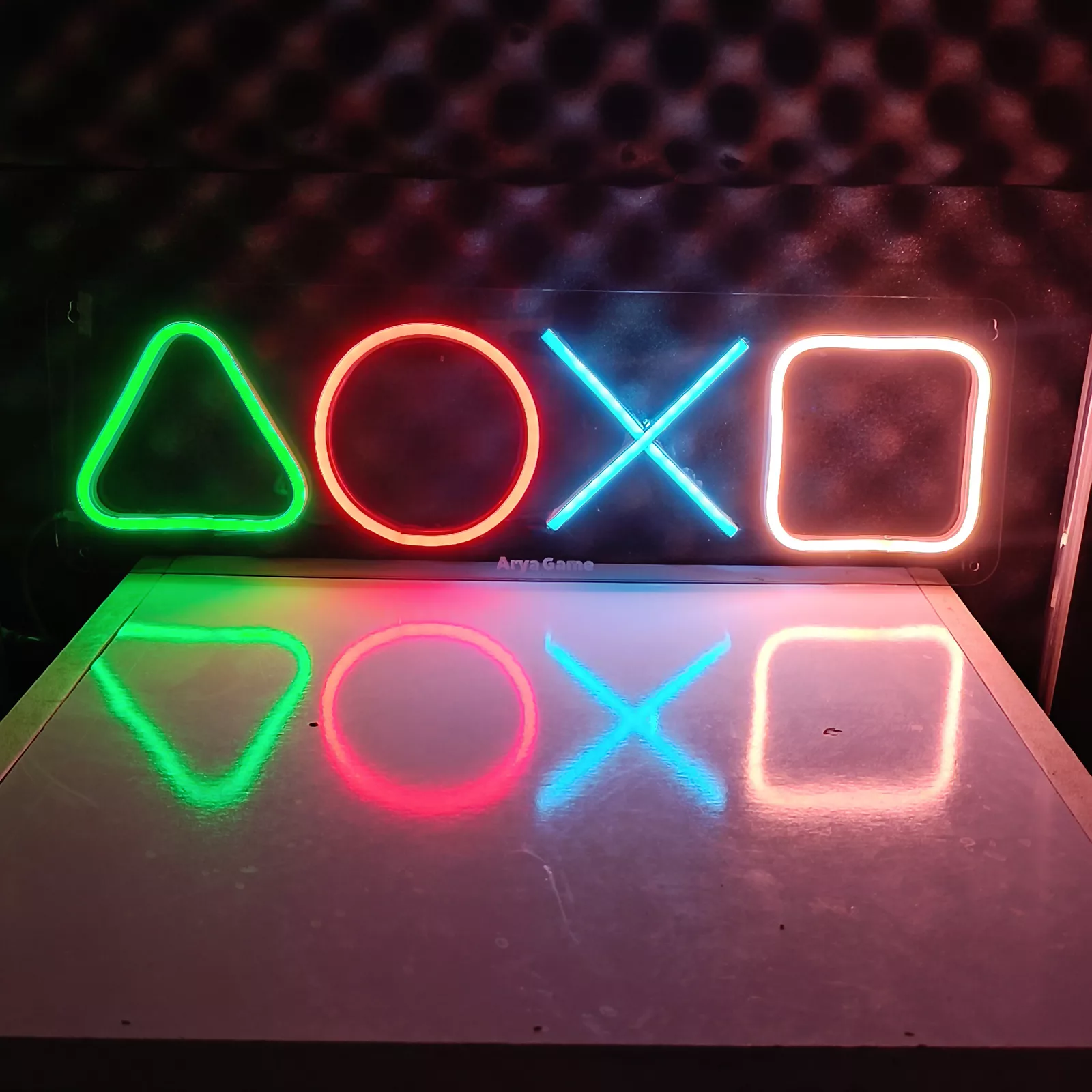 چراغ نئونی طرح آیکون دسته پلی استیشن کد PS45X15