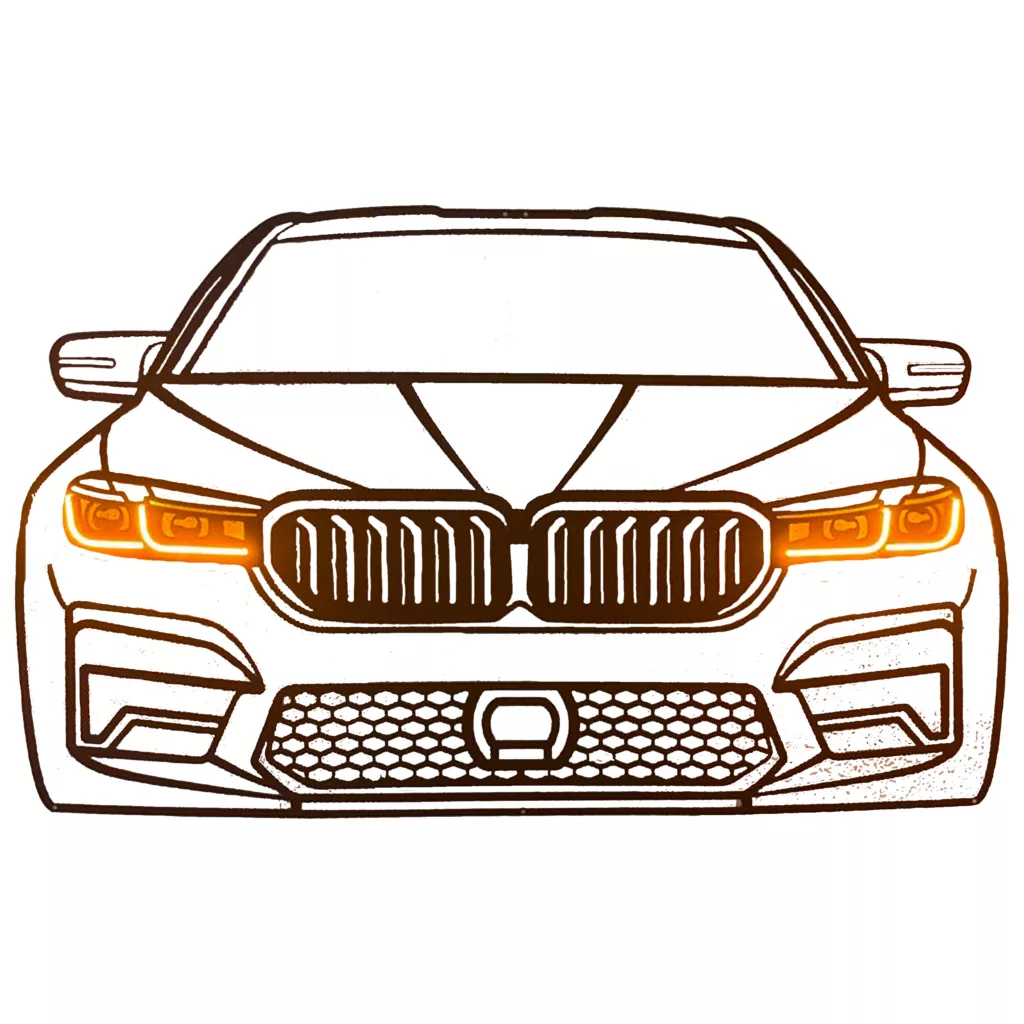 چراغ دیواری نئونی طرح ماشین bmw