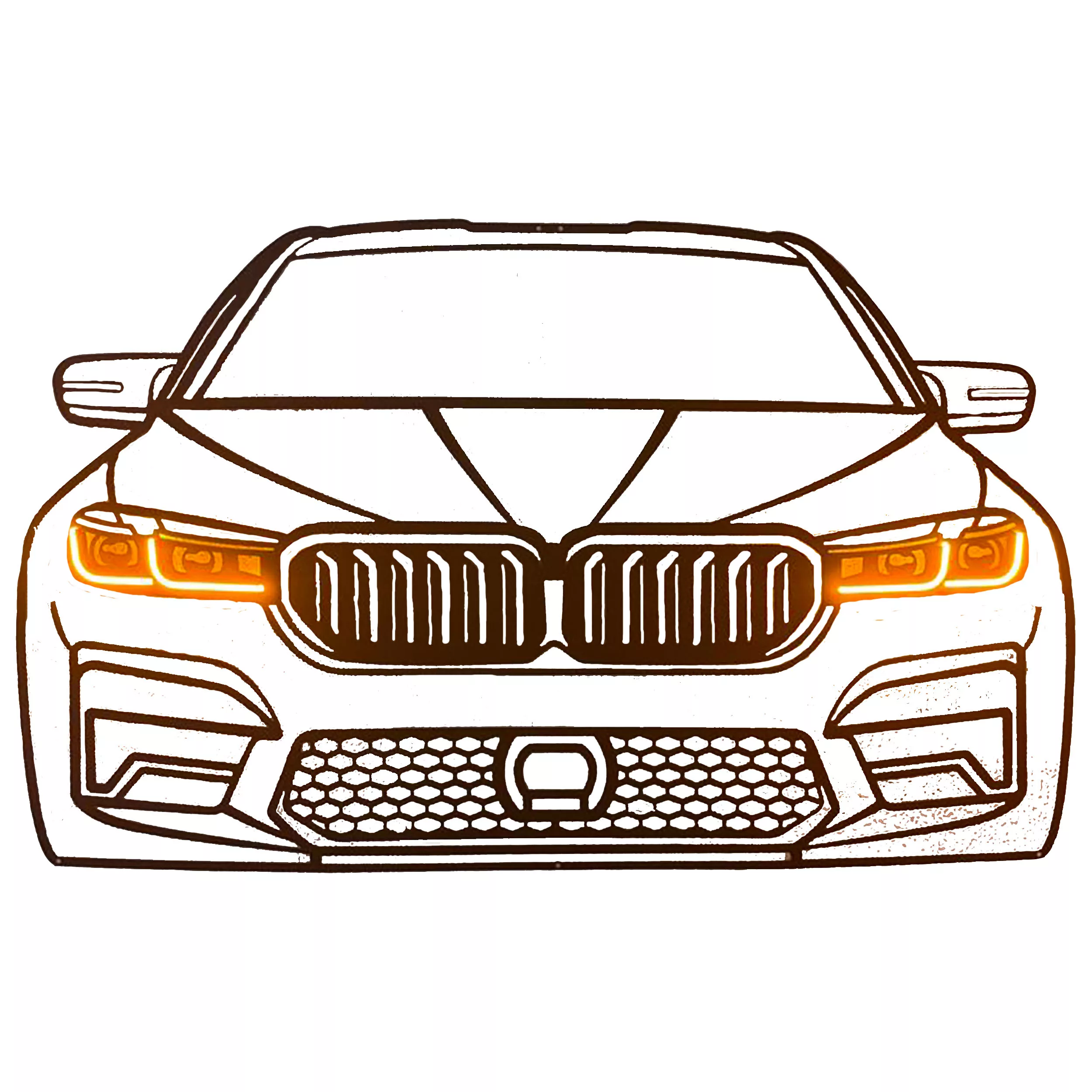 چراغ دیواری نئونی طرح ماشین bmw