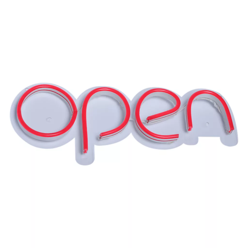 تابلو نئون فلکسی طرح Open مدل O1