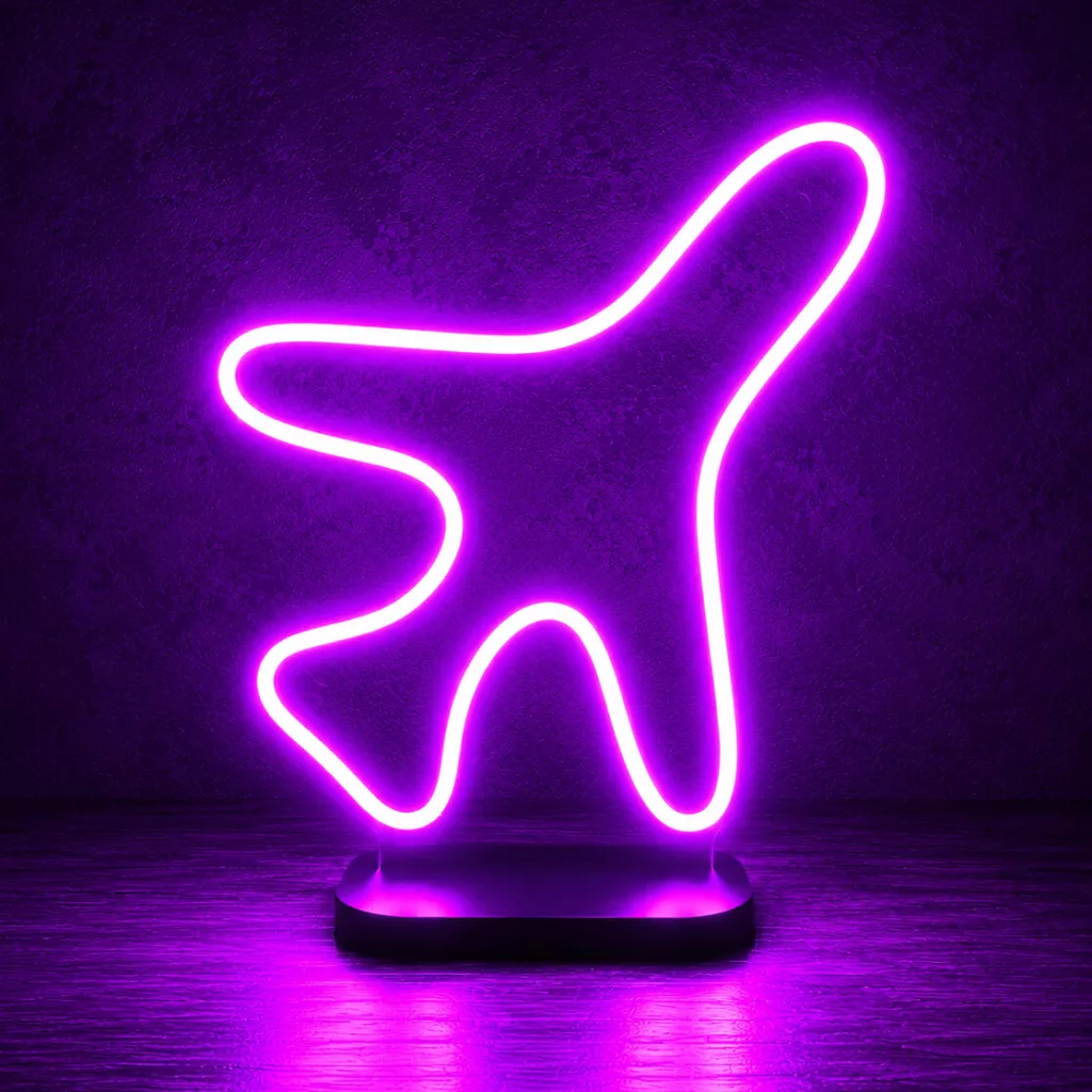 تابلو نئونی طرح هواپیما کد p17