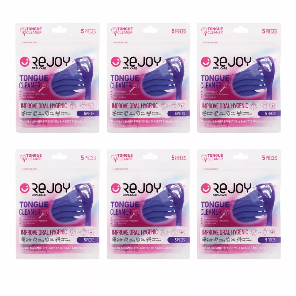 زبان‌شور ریجوی مدل Oral Care با خاصیت ضدعفونی کننده دهان 6 بسته 5 عددی