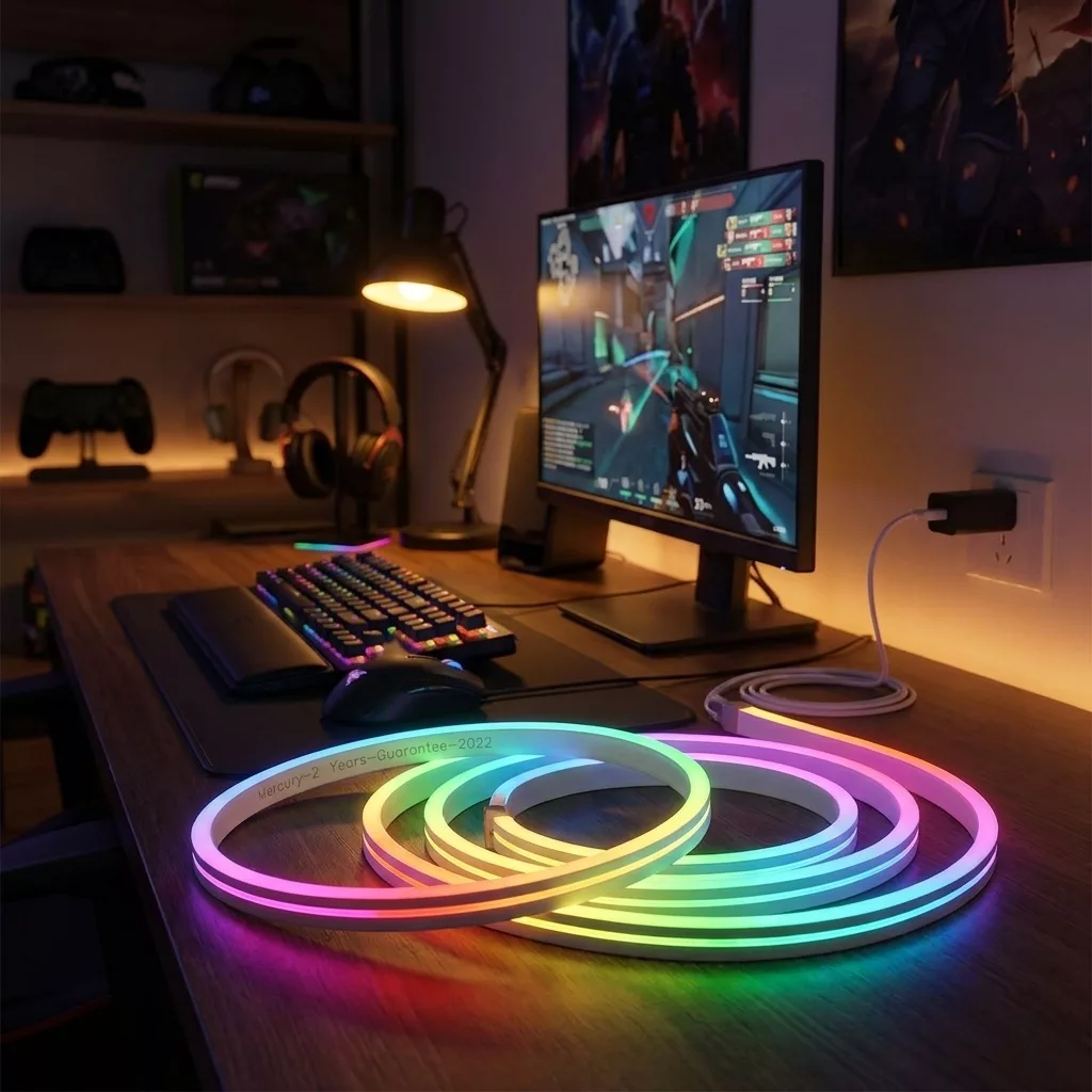 ریسه نئون فلکسی مدل RGB کد 12v طول 1 متر