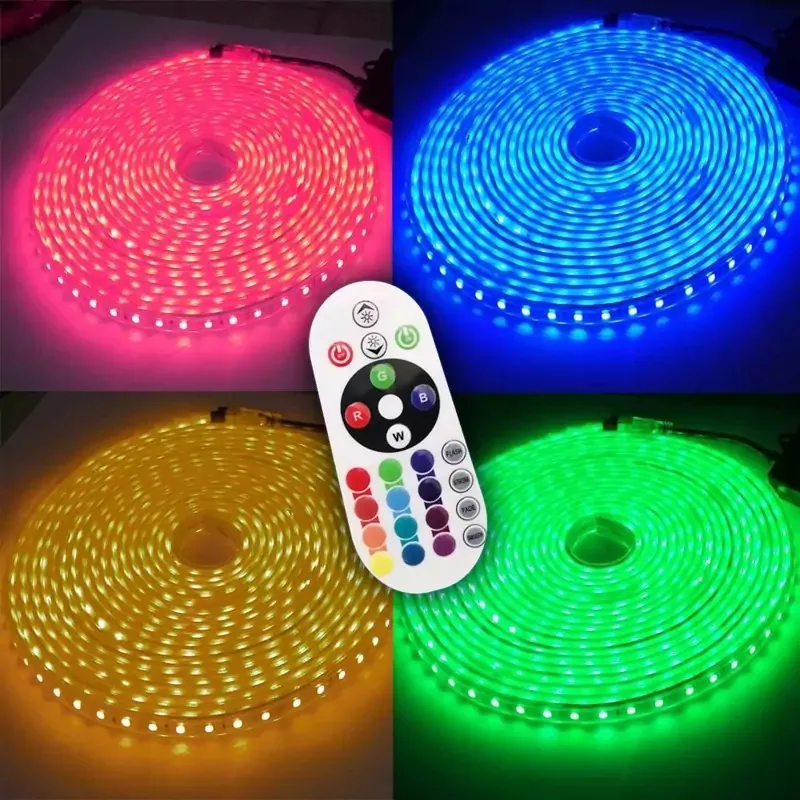 ریسه ال ای دی مدل  شلنگی RGB طول 10 متر به همراه ریموت