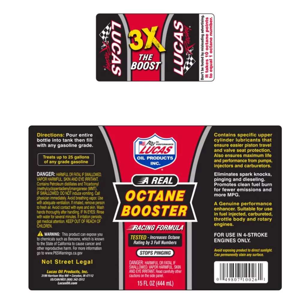 اکتان بوستر لوکاس مدل 3xThe Boost حجم 444 میلی لیتر مجموعه 6 عددی