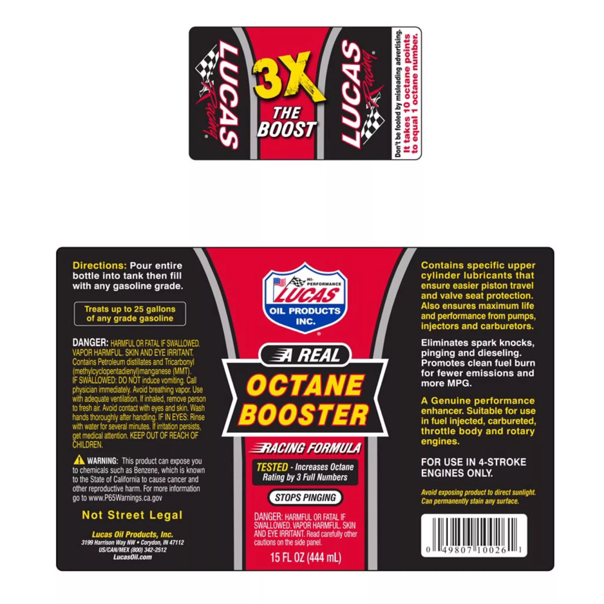 اکتان بوستر لوکاس مدل 3xThe Boost حجم 444 میلی لیتر مجموعه 6 عددی