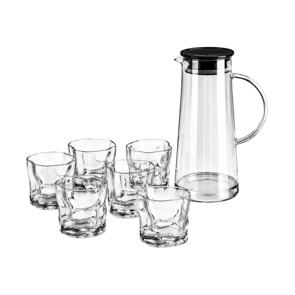پارچ، بطری و لیوان
